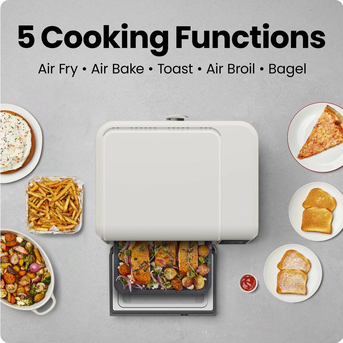 Chefman EasyAir 15 Qt. Toaster Oven Air Fryer, 5 Cooking Functions & 450��F Max Temperature �C Black