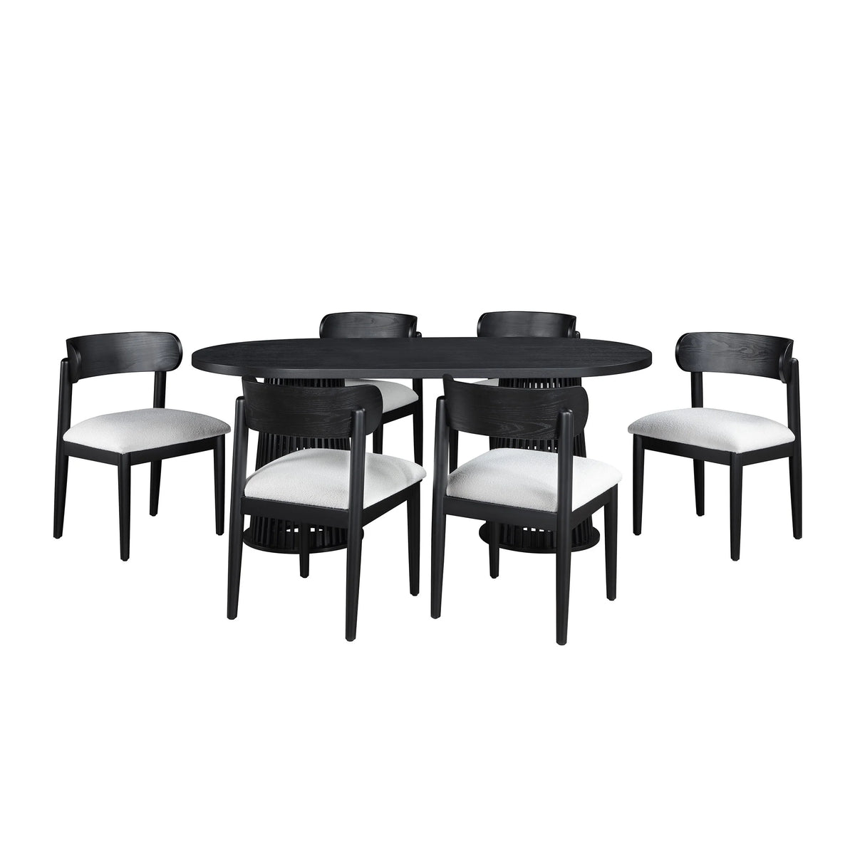 Beautiful by Drew Oval Dining Table, Rich Black