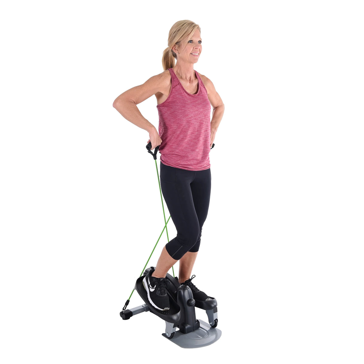Open Box Stamina In Motion Compact Elliptical Strider with Resistance Tubes, 250 lb. Weight Limit