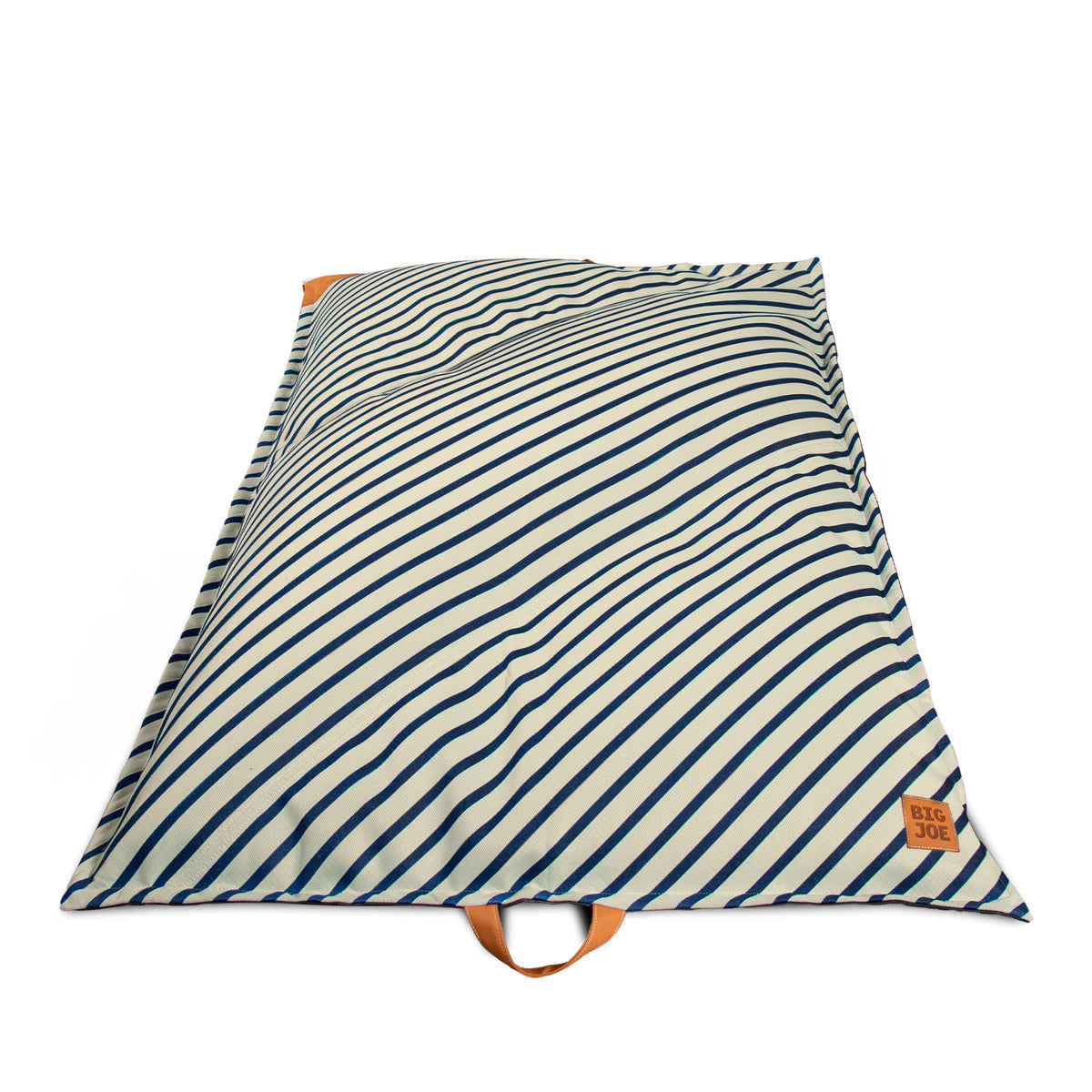 Big Joe Lagoon Lounger No Inflation Needed Pool Float, Americana Nautical Stripe Double Sided Mesh, Quick Draining Fabric, 5 feet Giant