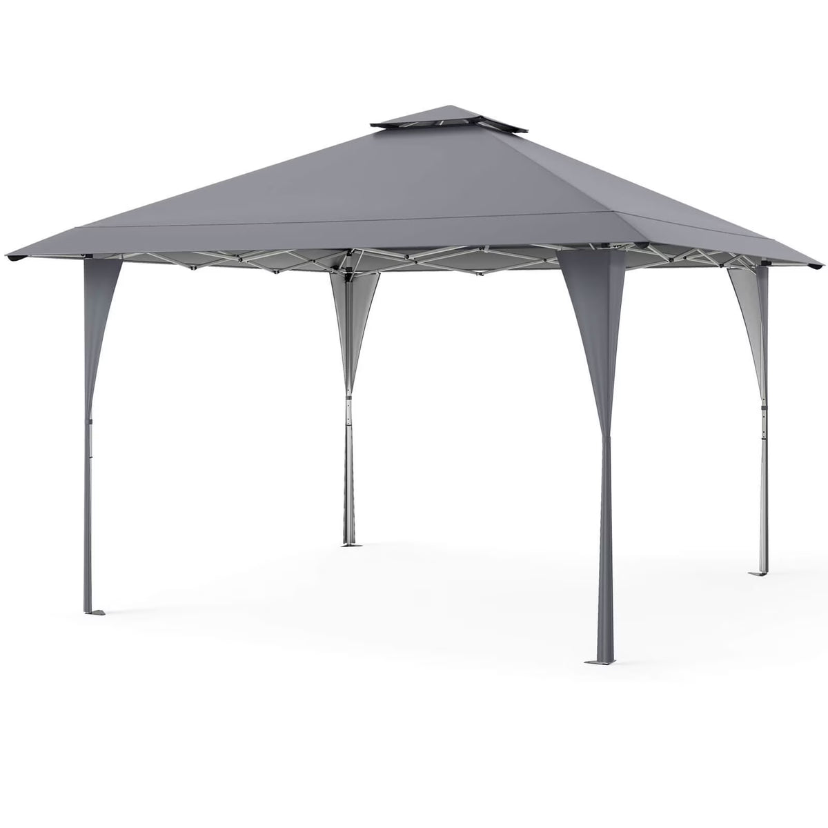 Costway 13 X 13 FT Pop up Gazebo Outdoor Canopy Tent with Portable Carrying Bag 8 Stakes Gray