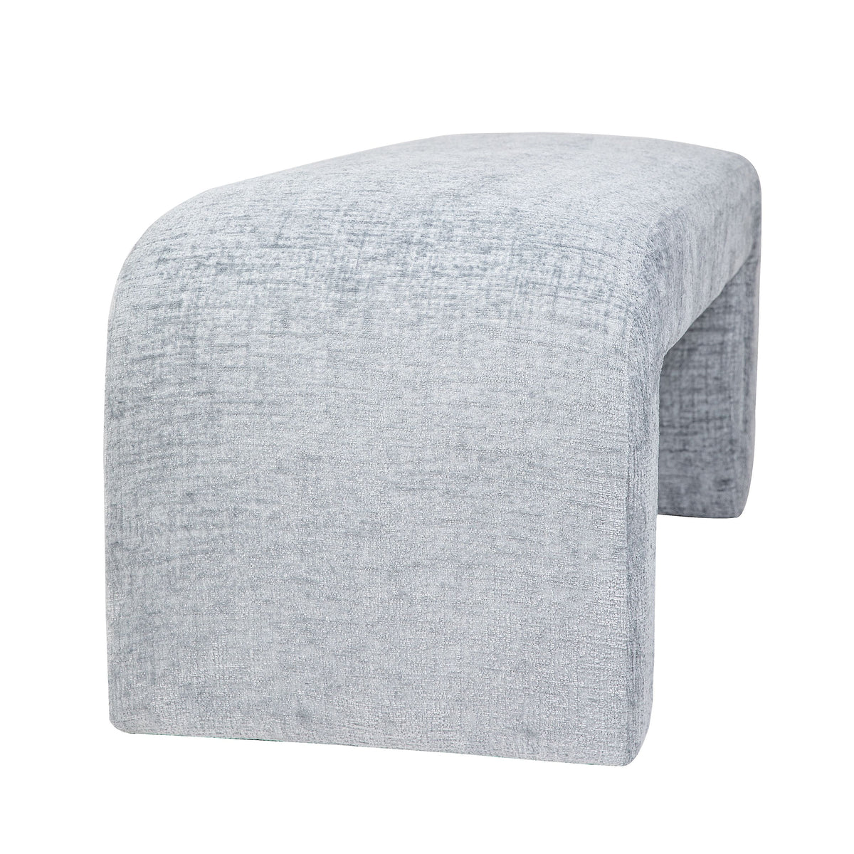 Jofran Sophia Modern Luxury Curved Upholstered Jacquard Bench - Small