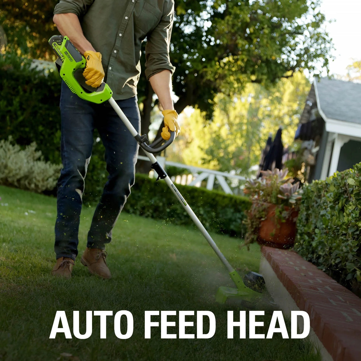 Greenworks 40V String Trimmer/Leaf Blower Combo W/ 2.0 Ah Battery, 1301202