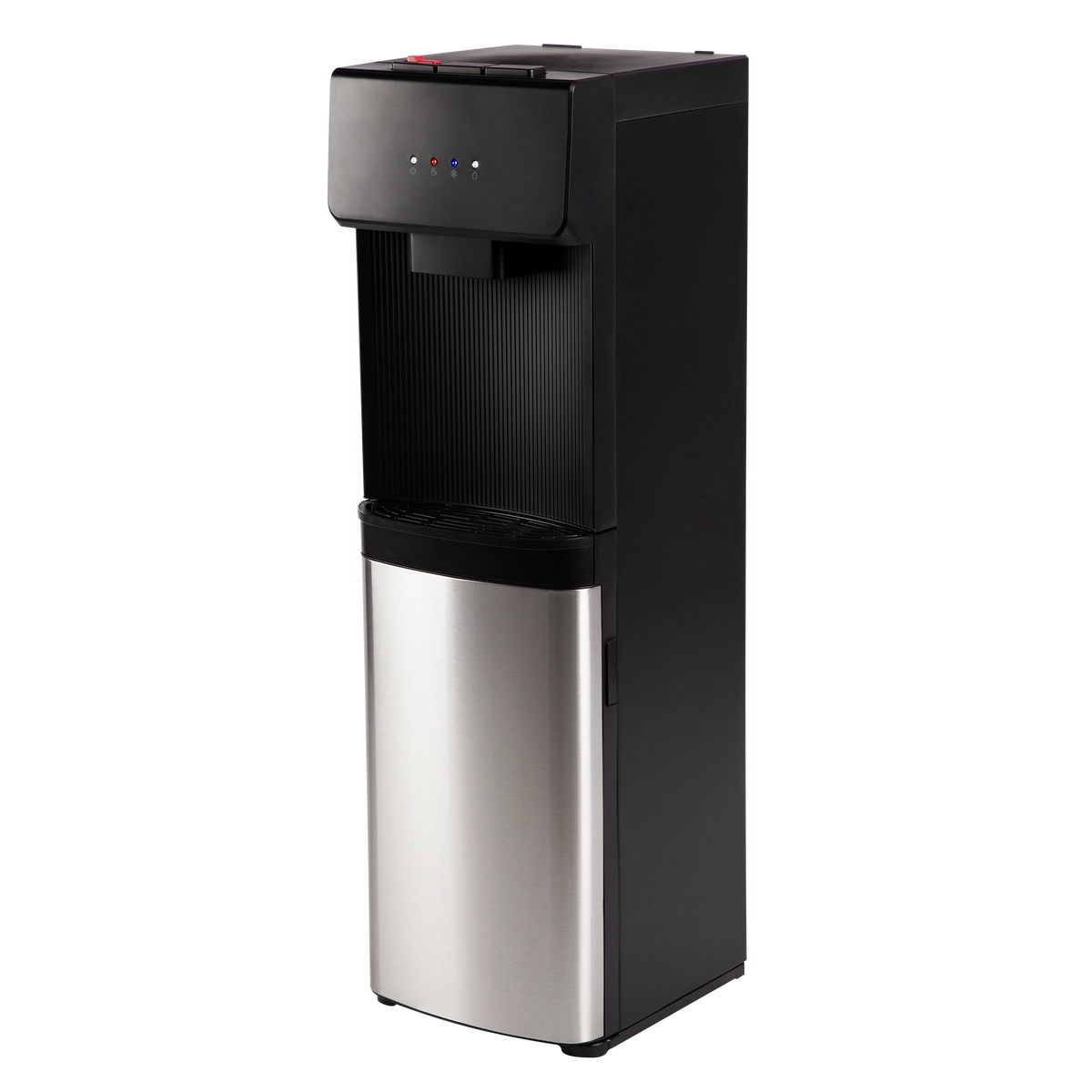 Great Value Bottom Loading Hot/Cold/Room Temp. Water Dispenser, Black/Stainless Steel Water Cooler, 41" High