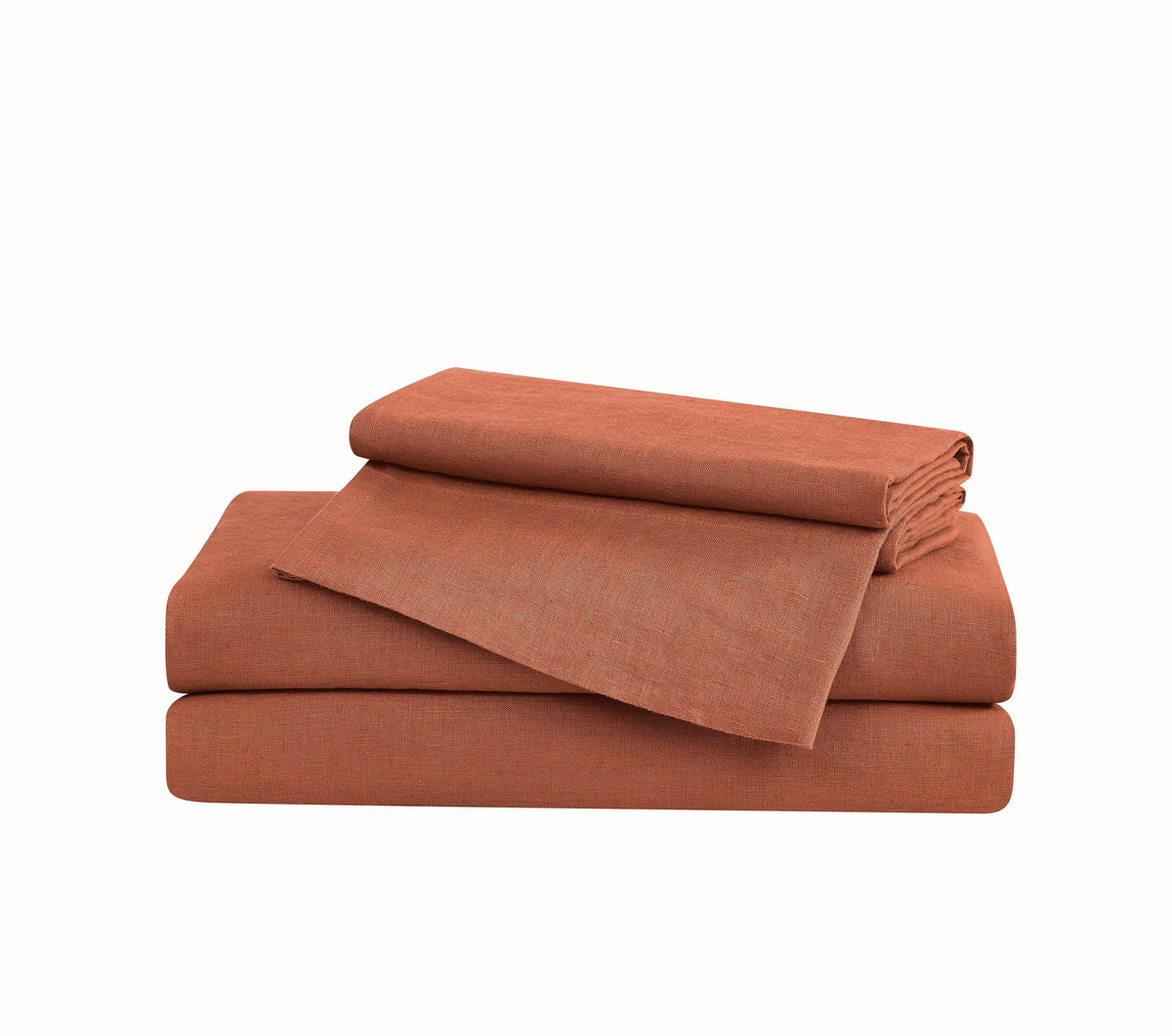 Brooklyn Loom Flax Linen 100% Linen Deep Pocket Olive Green 4-Piece Queen, All Season, Adult Size, OEKO-TEX Certified