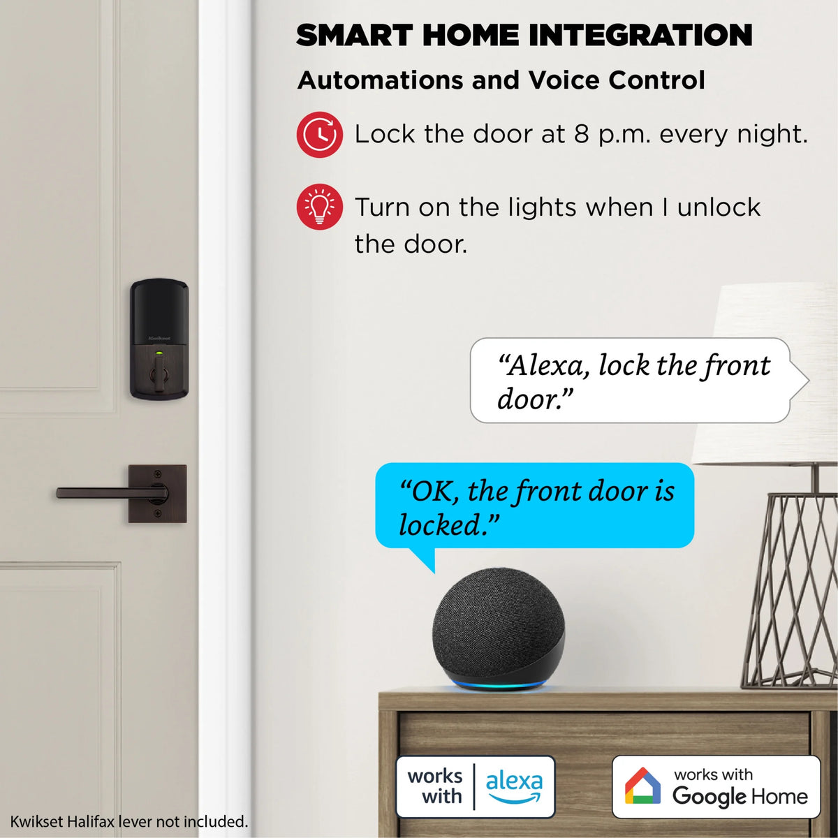 Kwikset Halo Touchscreen Wi-Fi Smart Deadbolt Hardware Lock with Smartkey Satin Nickel