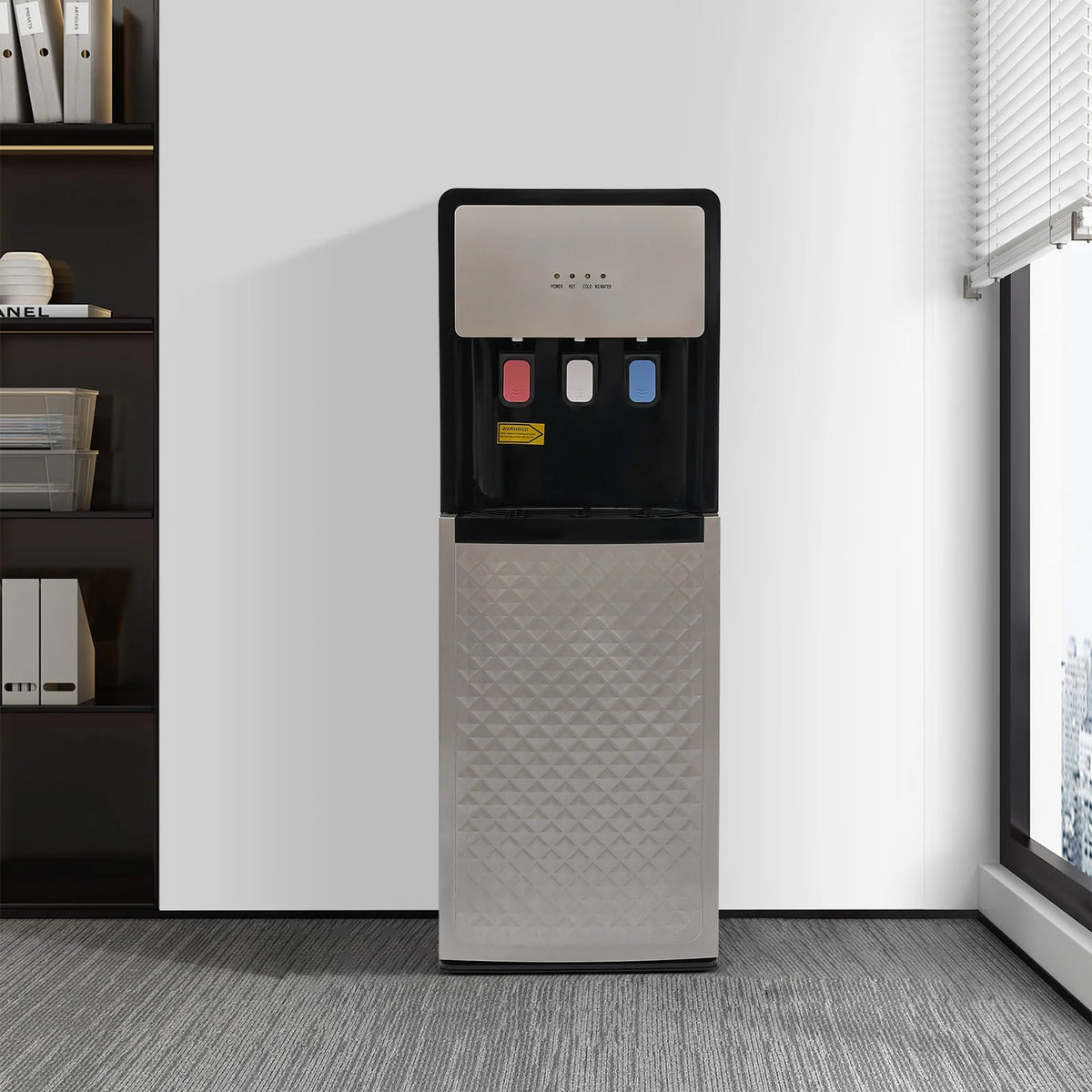 Bottom Loading Water Cooler Dispenser, 110V Hot & Cold Standing Water Dispenser, PP Hot and Cold Water Dispenser