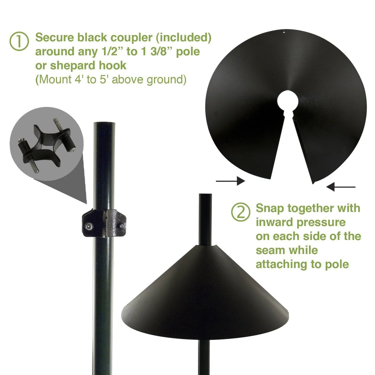 Audubon Wrap Around Metal Squirrel Baffle 18 in Diameter