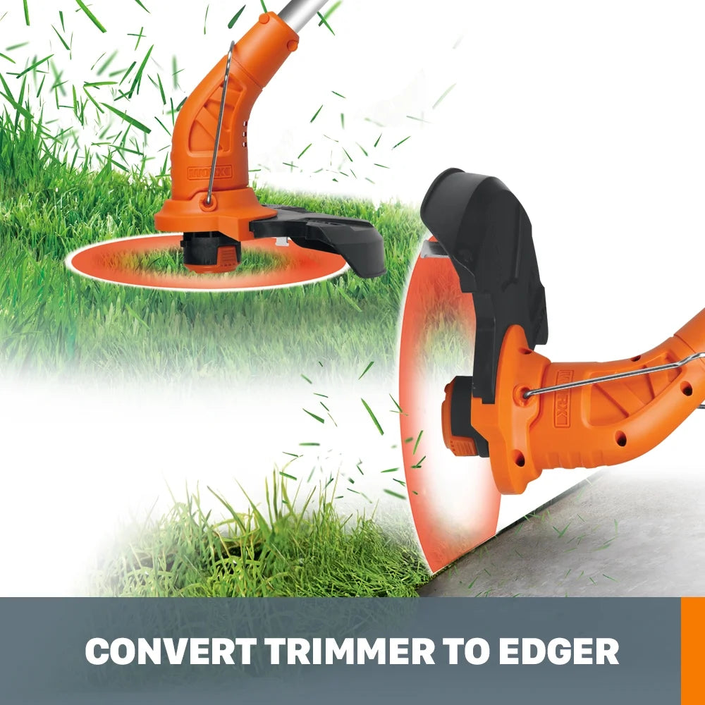 Worx WG154 20V PowerShare 10" Cordless String Trimmer & Edger (Battery & Charger Included)