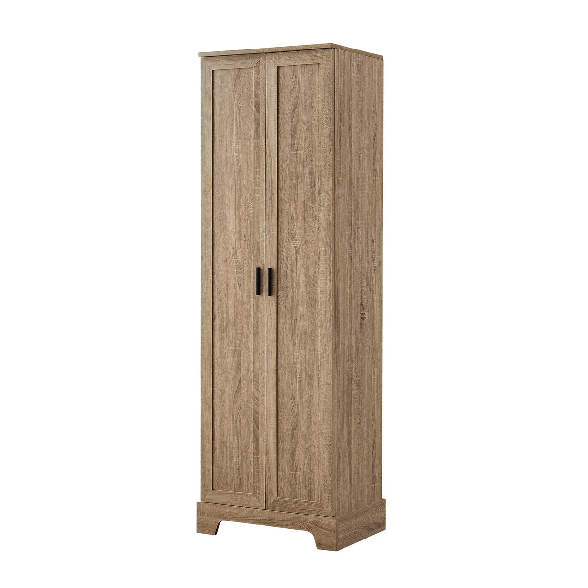 Urli Modern Double Door Storage Cabinet with Adjustable Shelves, Black