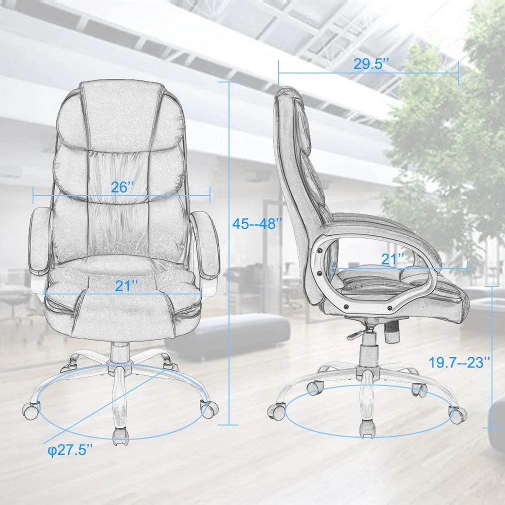 BestOffice Ergonomic Office Chair, Lumbar Support, Rolling Swivel for Men, Women(Black)