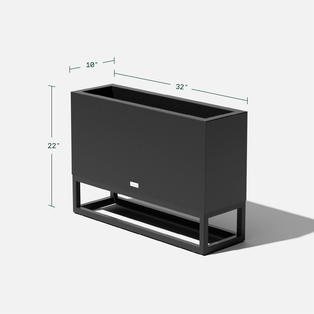Veradek Block Series Raised Long Box Plastic Planter - (32 in., Black)