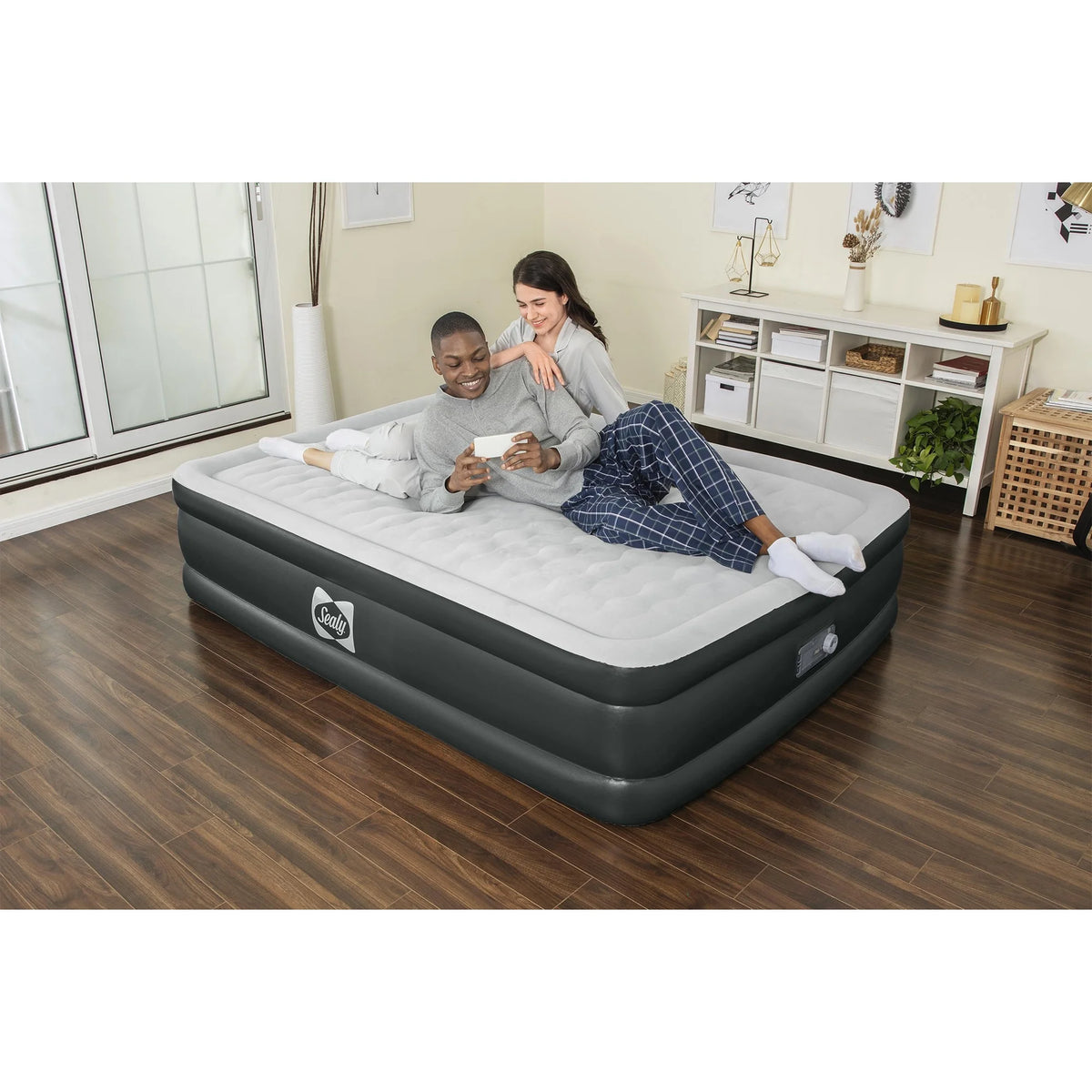 Sealy Tritech 20" Air Mattress Inflatable Bed Twin with Built-In AC Pump