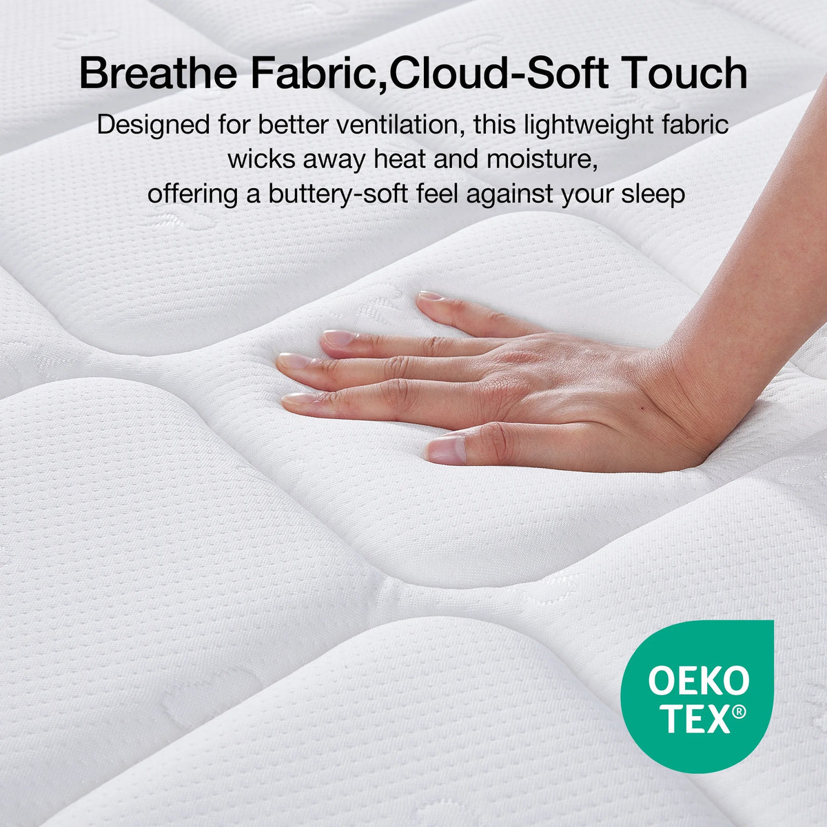 Novilla Easeon 12" Medium Pocket Spring Hybrid Mattress,Queen