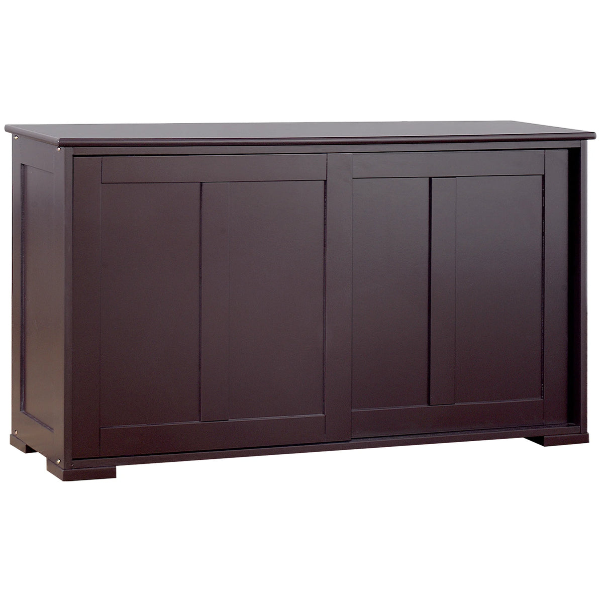 Costway Kitchen Storage Cabinet Sideboard Buffet Cupboard Wood Sliding Door Pantry White