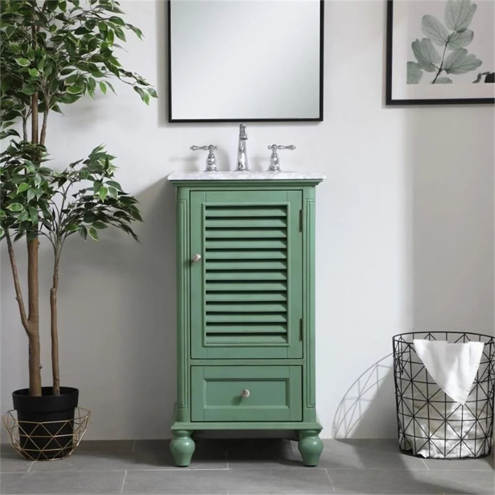 19 inch single bathroom vanity in grey