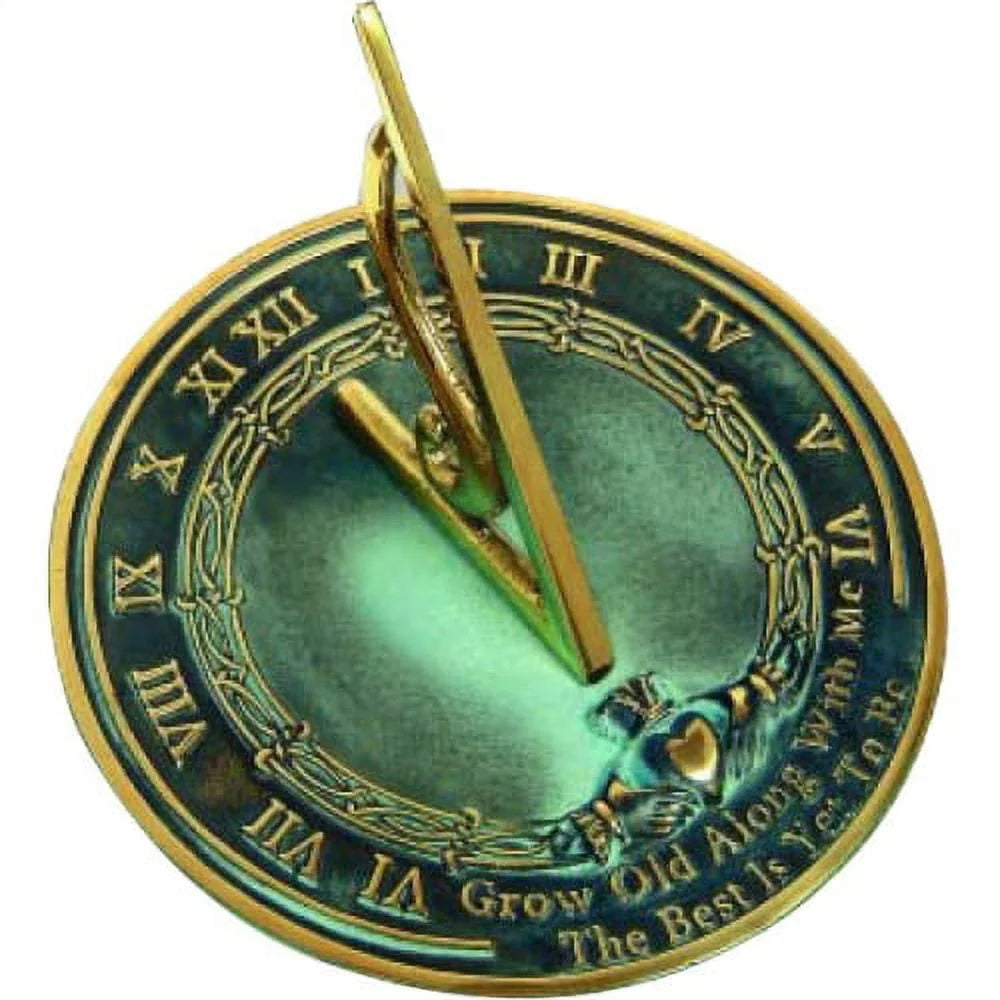 Brass "Grow Old with Me" Sundial
