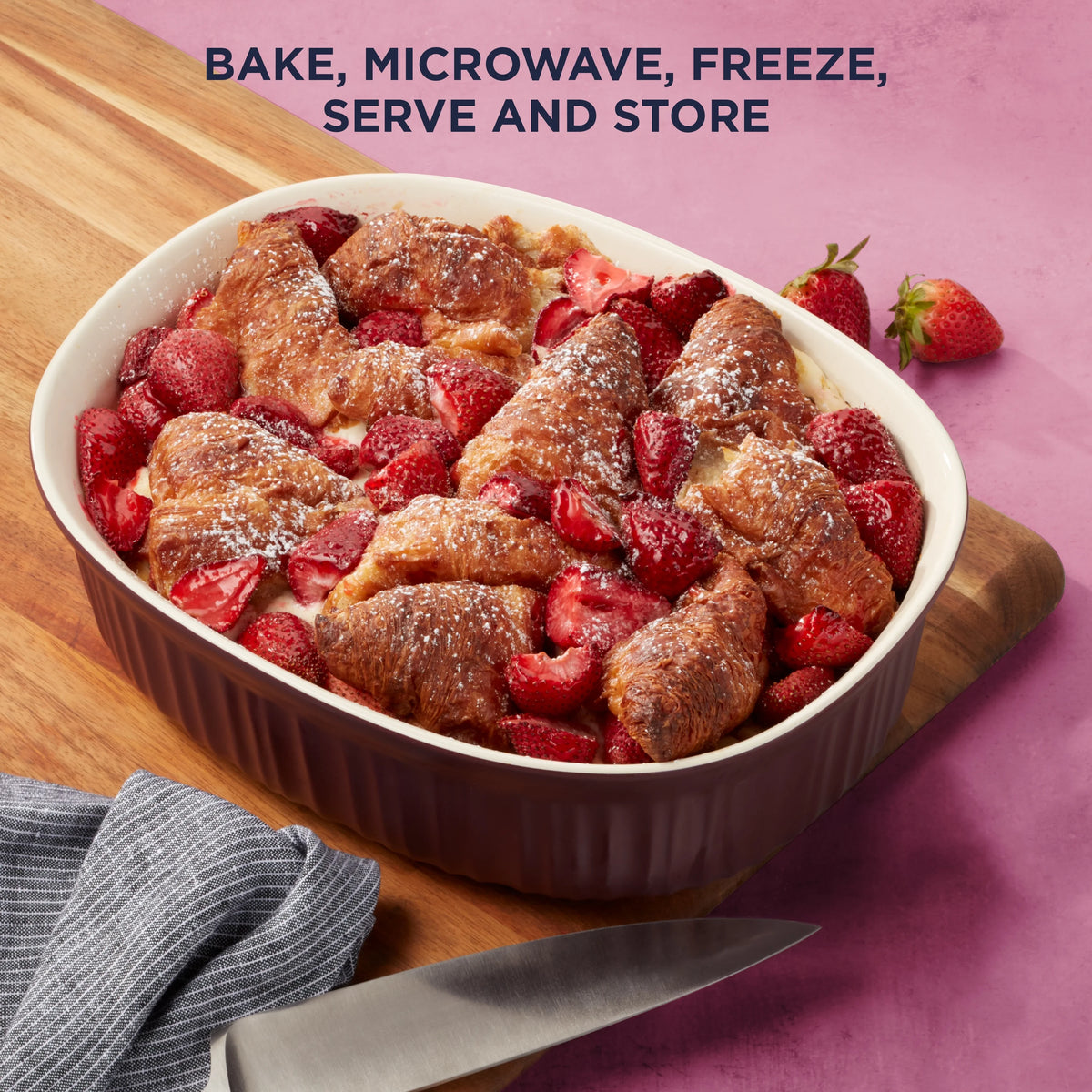 CorningWare French Colors 6-Piece Oval Baking Set with Lids, Cabernet