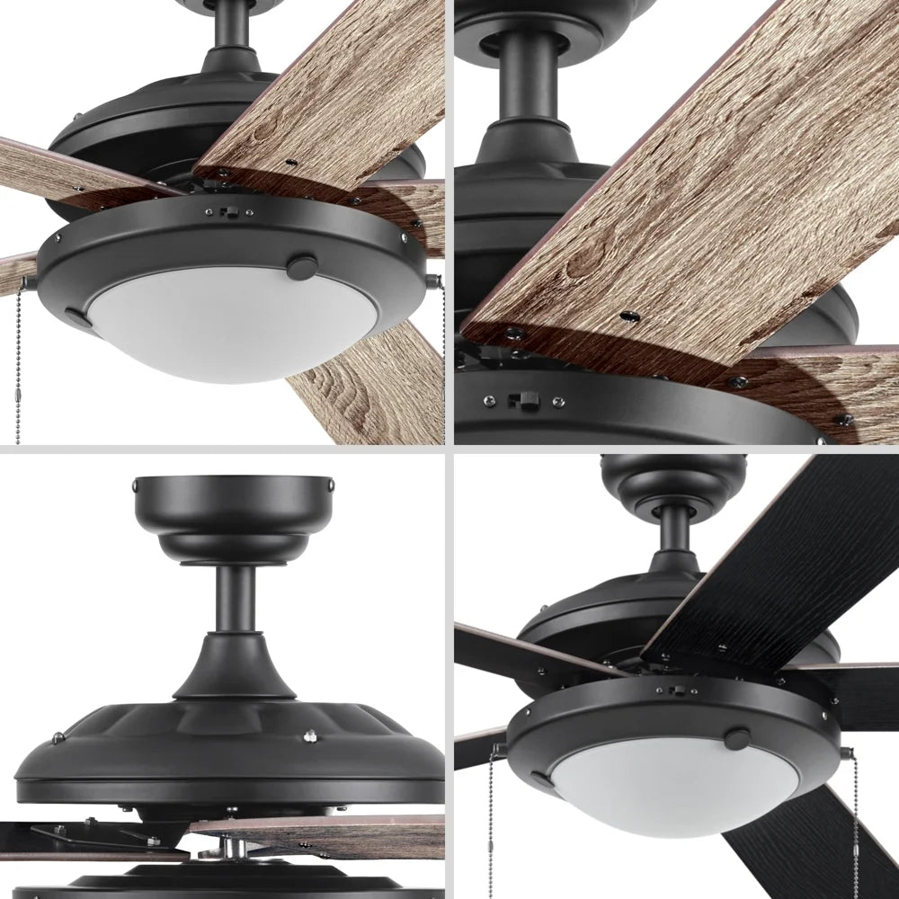 Mainstays 52" Transitional Satin Nickel Indoor Ceiling Fan with Light, Pull Chain Control & Reverse Airflow