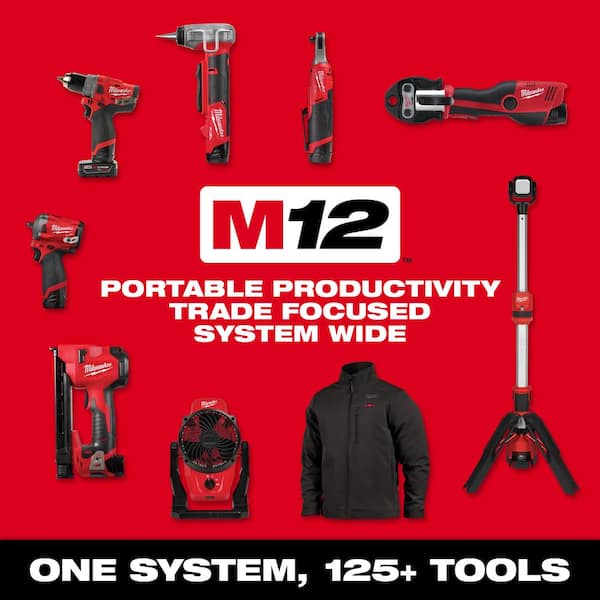 M12 12V Lithium-Ion Cordless Drill Driver/Impact Driver Combo Kit w/ Two 1.5Ah Batteries, Charger Tool Bag (2-Tool)