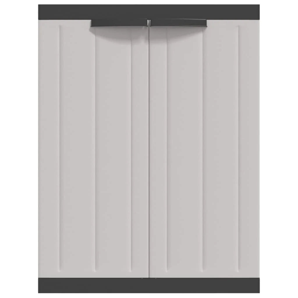 vidaXL Outdoor Storage Cabinet Black 25.6"x14.6"x33.5" PP