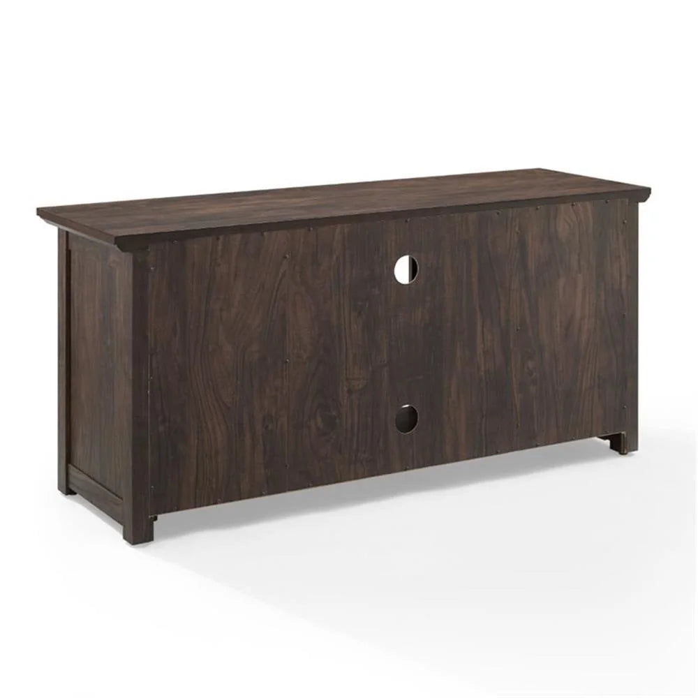 Crosley Furniture Camden 48" Low Profile Tv Stand W/Fireplace Dark Walnut
