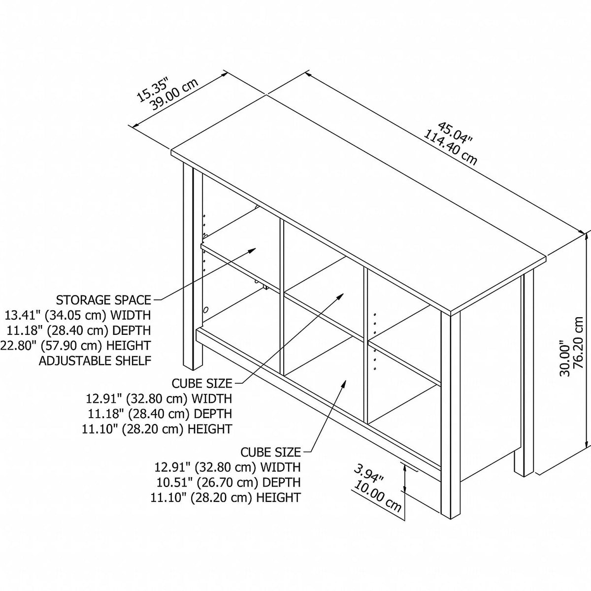 Bush Furniture Mayfield 6 Cube Bookcase