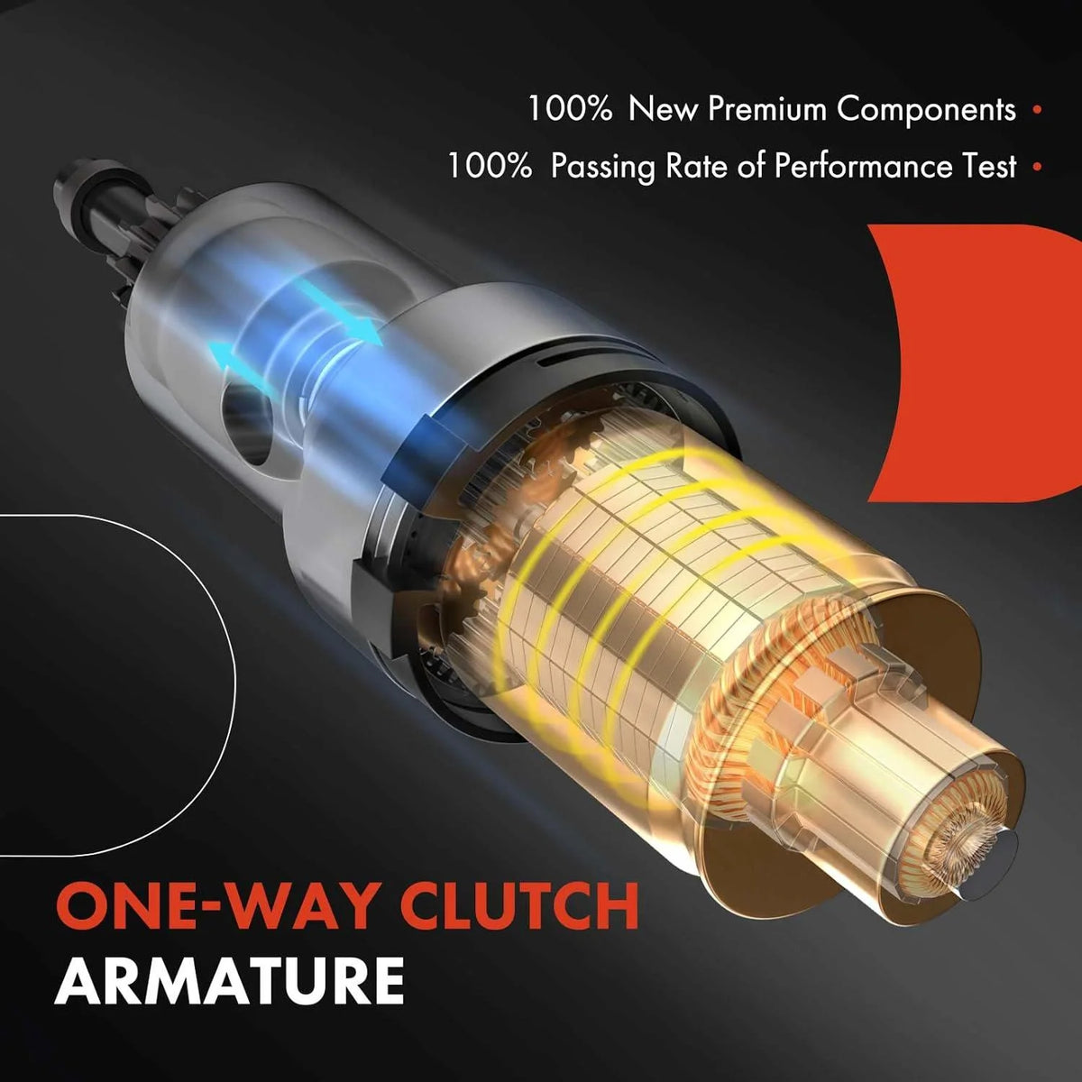 A-Premium Starter Motor Compatible with Chevy Silverado, Tahoe, Express & GMC Sierra, Savana, Yukon & Cadillac Escalade & Hummer, 6.0L 6.2L, 12V 1.4KW 13-Teeth Clockwise, Replace# 12588052, 89017844