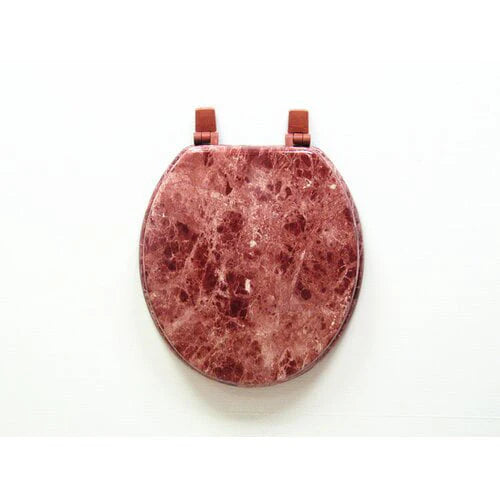 Trimmer Marbleized Molded Wood Round Toilet Seat