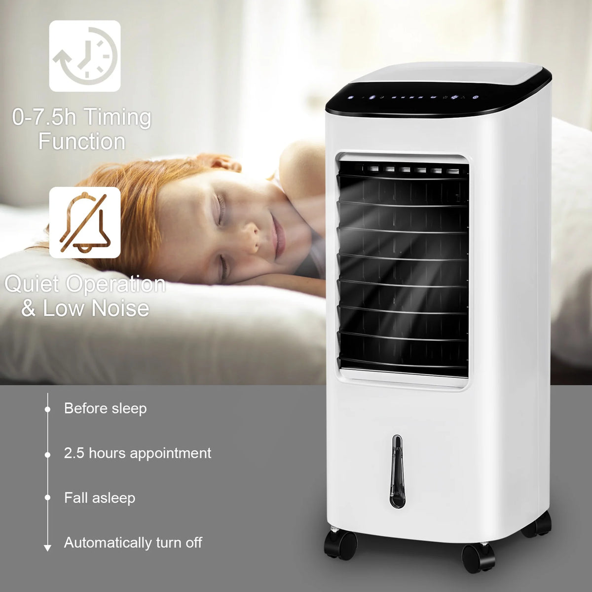 Gymax Home Office 3-in-1 Evaporative Air Cooler Fan with Remote Control 7.5 H Timer