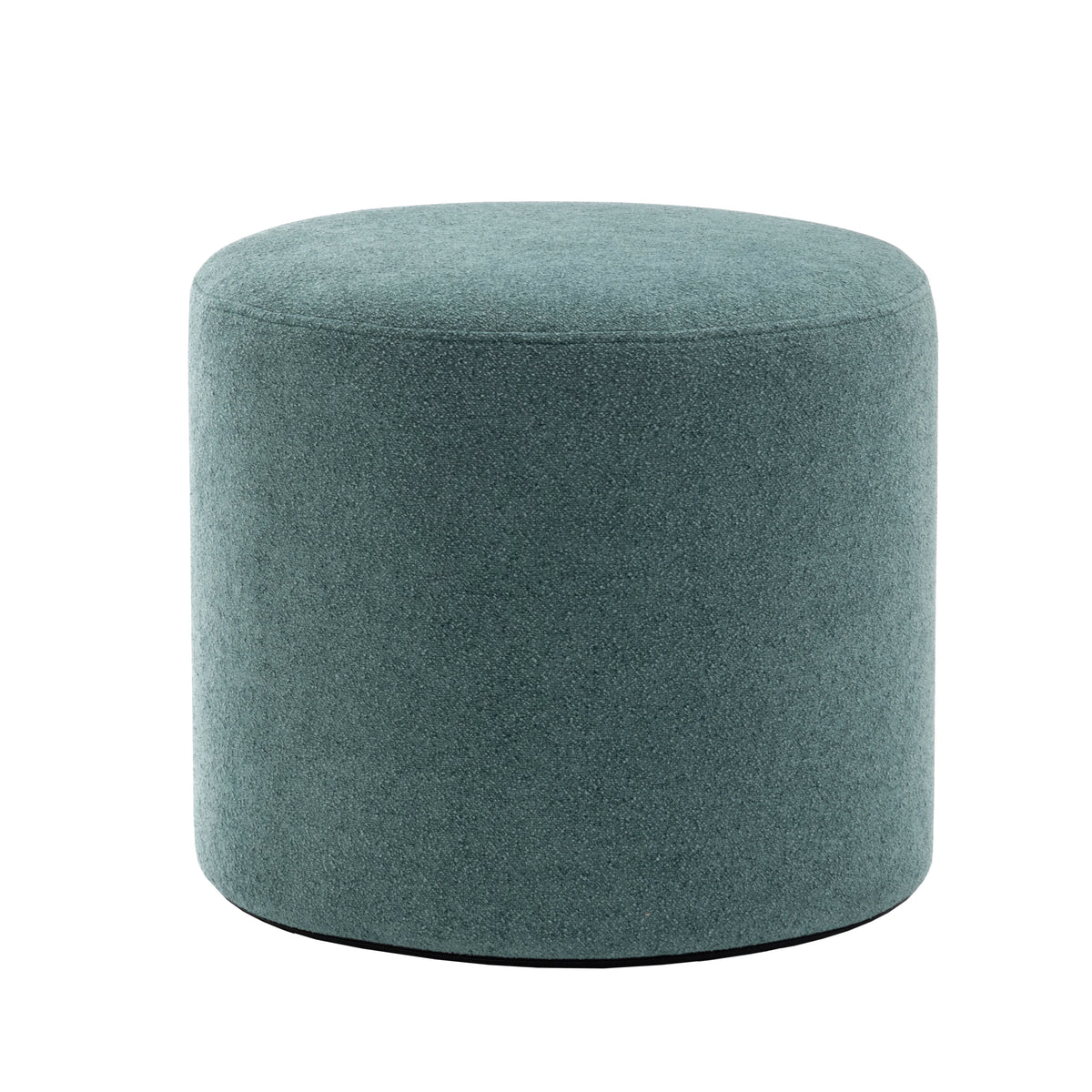 Wovenbyrd Round Pouf Ottoman with Foam Core, Gray �C Perfect for Living Room or Bedroom