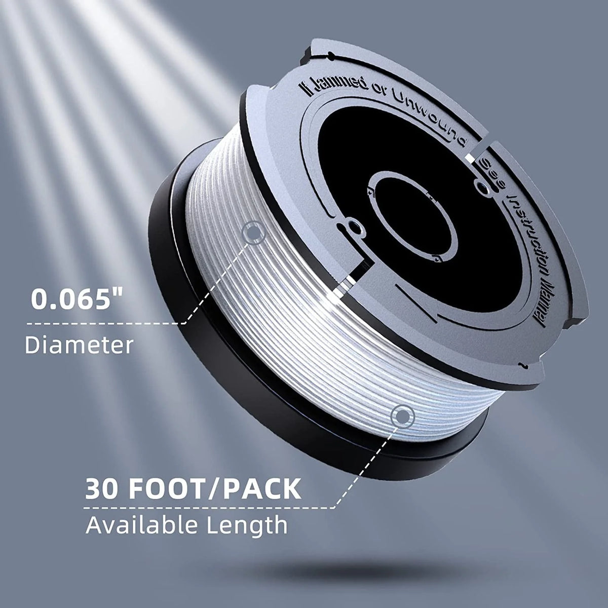 10 Pack String Trimmer Replacement Spool Compatible with BLACK+DECKER, 240ft 0.065" AF-100 Autofeed Replacement Spools - Compatible with Black+Decker String Trimmers(8-Line Spool + 2 Cap+2 Spring)