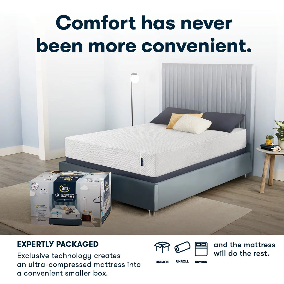 Serta 8" Twin Medium Tight Top Cooling Gel Memory Foam Mattress