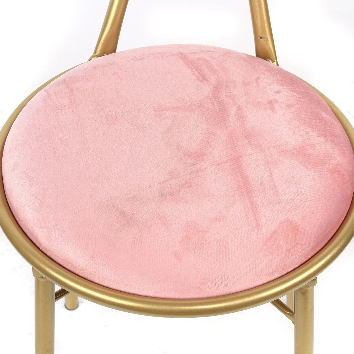 Vanity Stools, Metal Pink and Gold Bow Tie Makeup Dressing Stool Chair for Dressing Room Bedroom