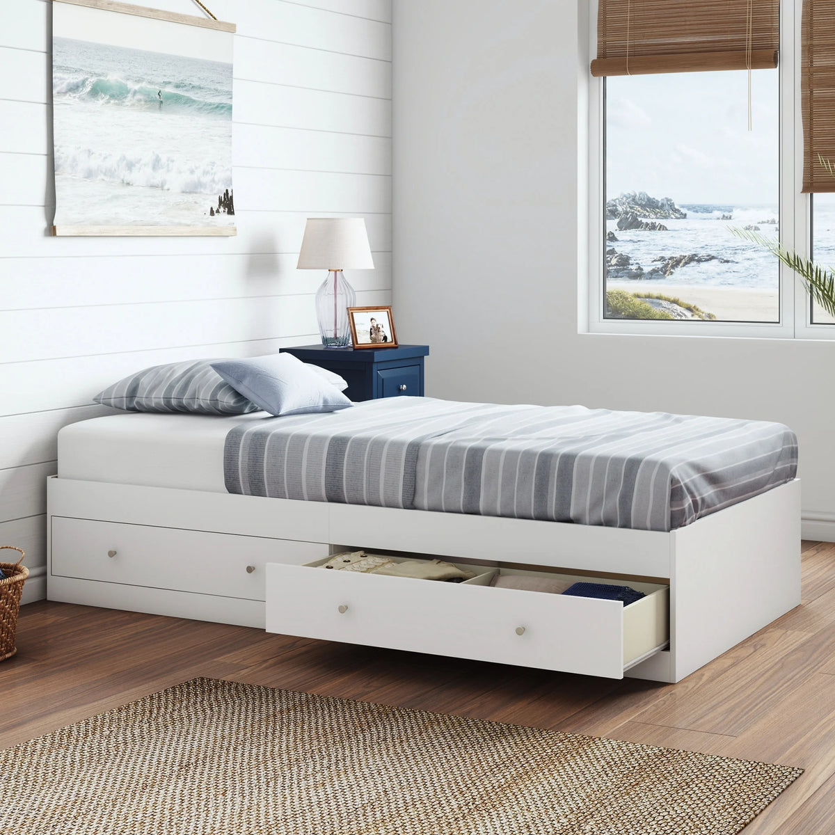 Sauder Cannery Bridge Twin Bed, Sindoori Mango Finish