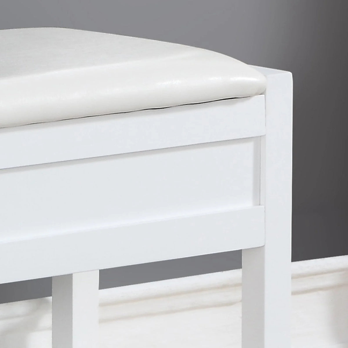 Roundhill Furniture Rouen Storage Bench, White