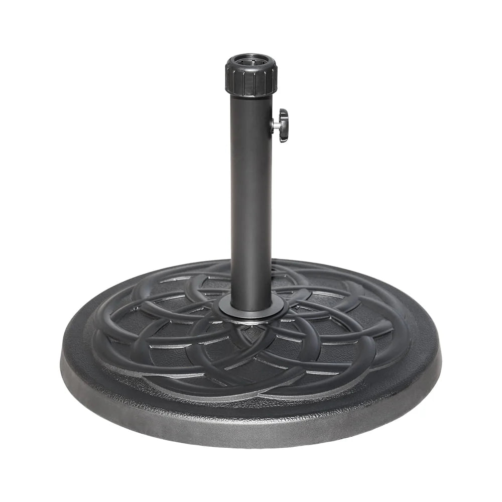 Abble 27lbs Heavy Duty Powder Coated Resin Round Umbrella Base Black