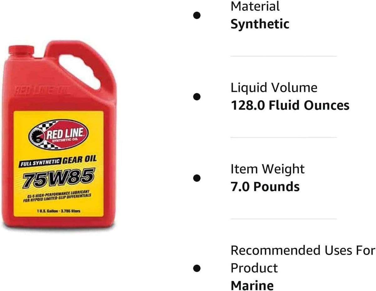 Red Line Oil 75W85 GL-5 Differential Gear Oil 1 Gallon