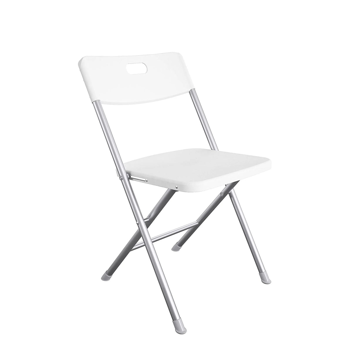 Mainstays Resin Seat & Back Folding Chair, White, 4-Pack