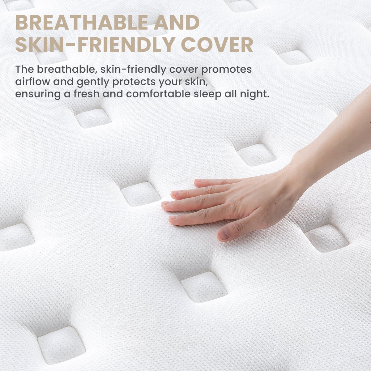 Sleepmax 12 inch Queen Size Firm Hybrid Mattress, 365 Night Trial, Motion Isolation & Pressure Relief, CertiPUR-US Certified, Adult