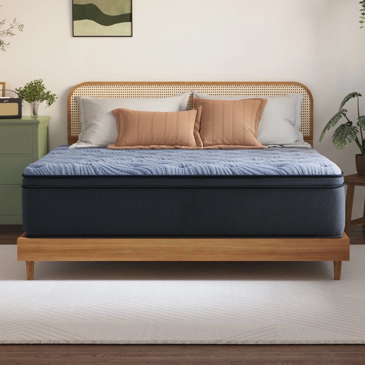 Queen Mattress, JIAVA 12 inch Hybrid Mattress Medium Firm Innerspring Mattress in a Box��Queen Size Mattress