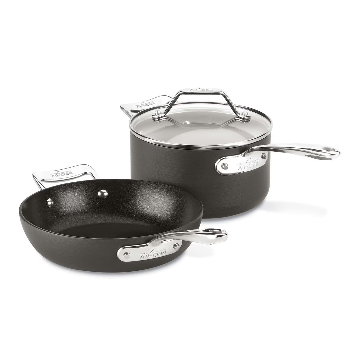 All-Clad Essentials Hard Anodized Nonstick Cookware Set, 10 piece