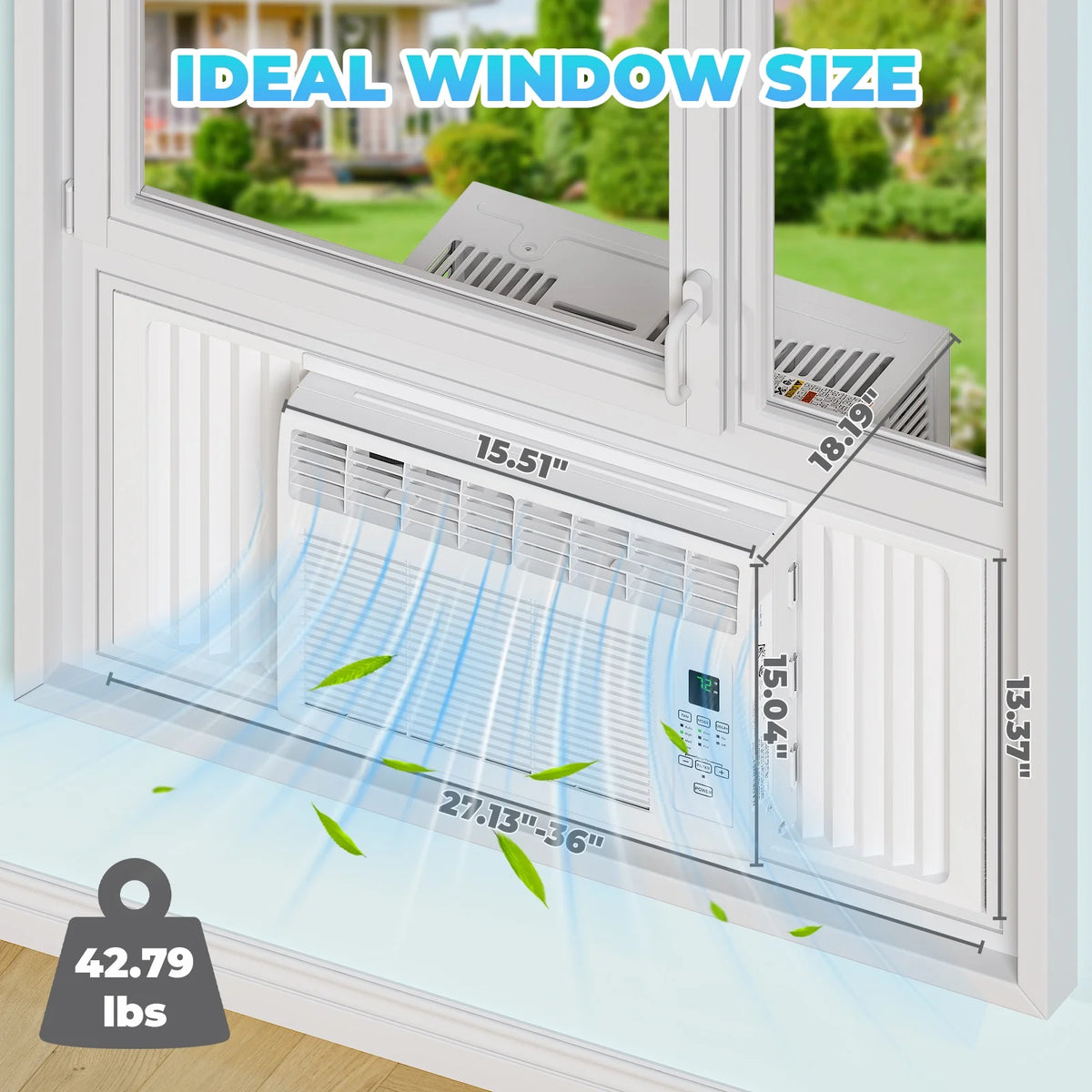 Zimtown 6000BTU Window Air Conditioner With Remote Control, White