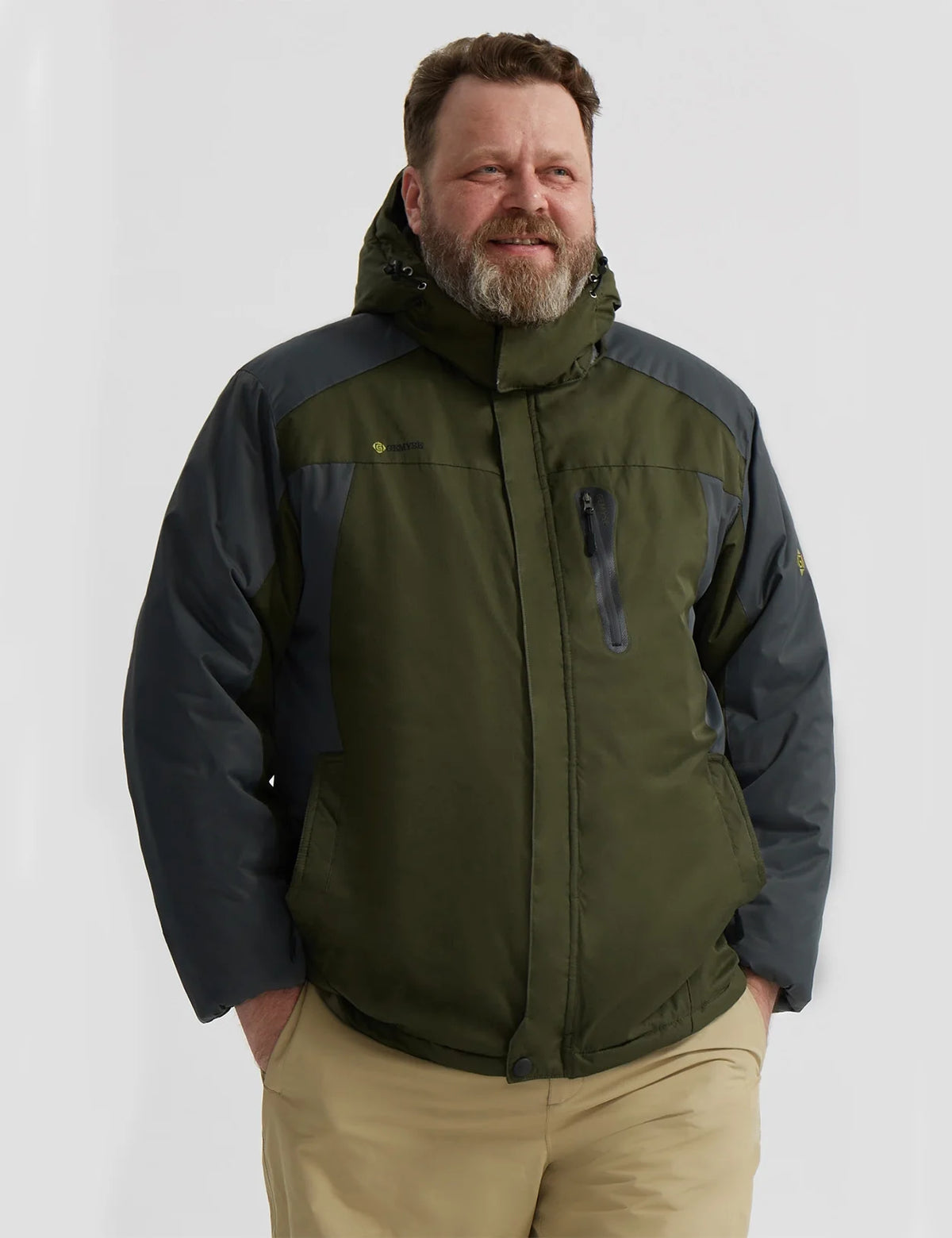 GEMYSE Mens Mountain Ski Snow Jacket Waterproof Windbreaker for Winter Rain(Graphite Grey, XL)