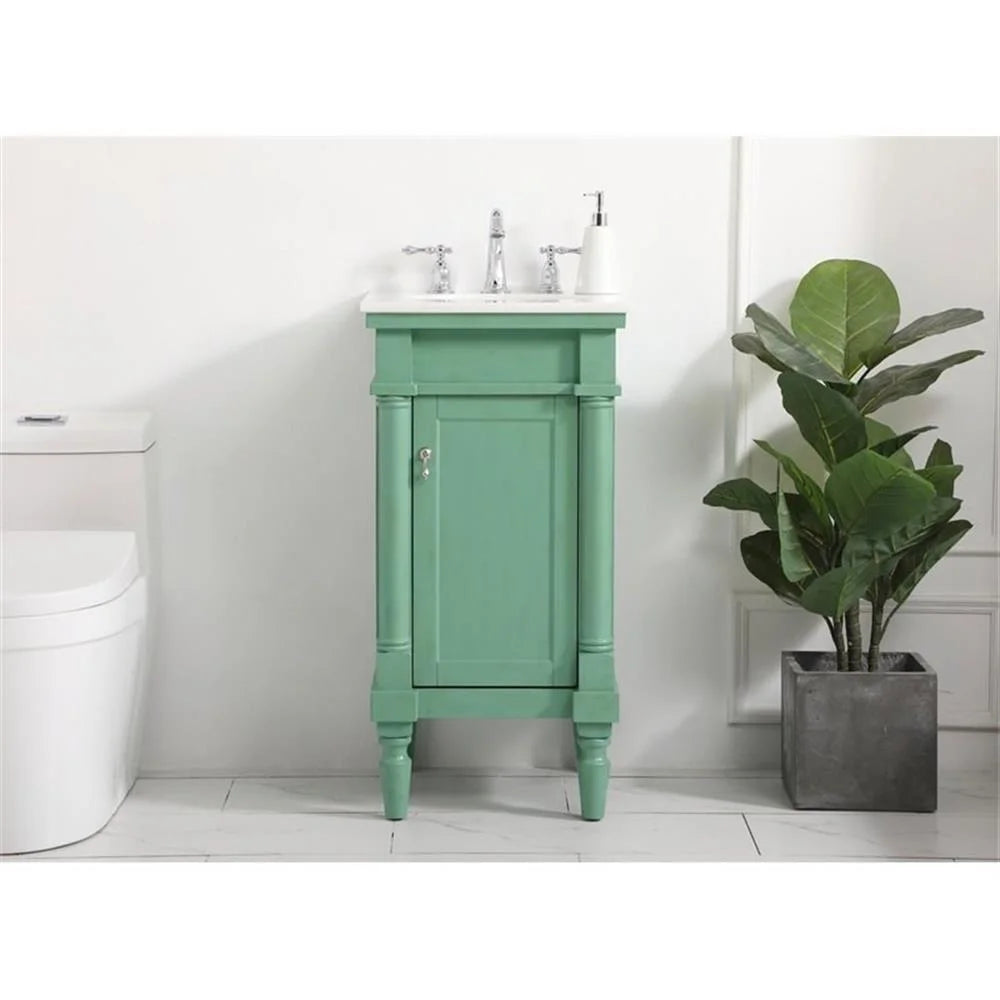 18.5 inch single bathroom vanity in blue