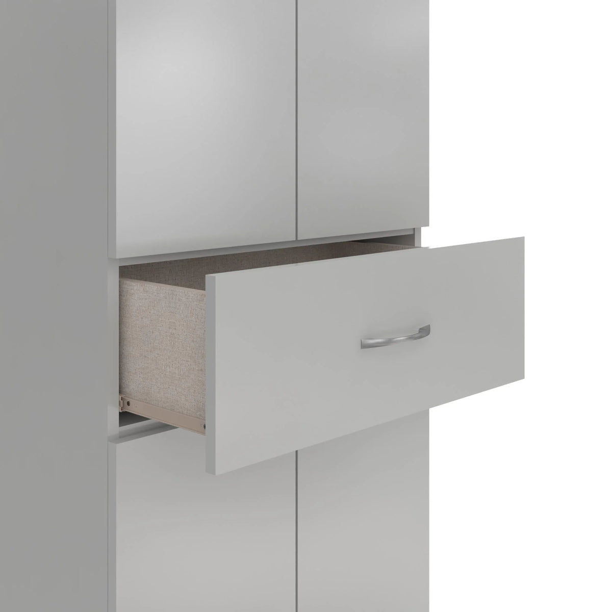 RealRooms Basin Storage Cabinet with Drawer, Kitchen Organizer, Dove Gray