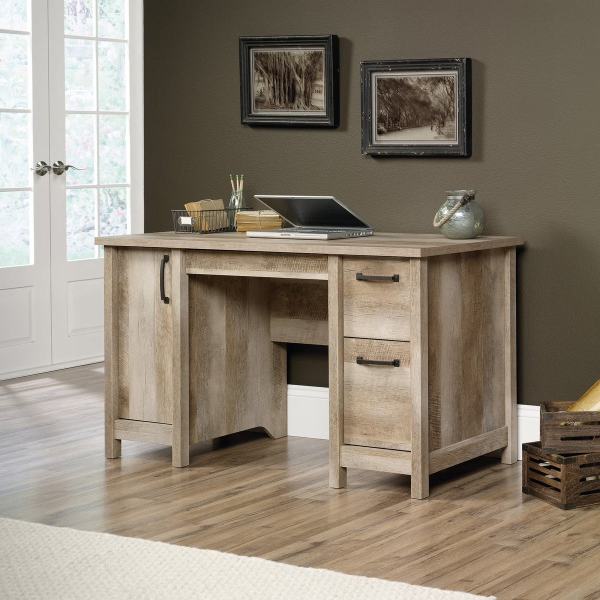 Sauder Cannery Bridge Computer Desk, Sindoori Mango Finish