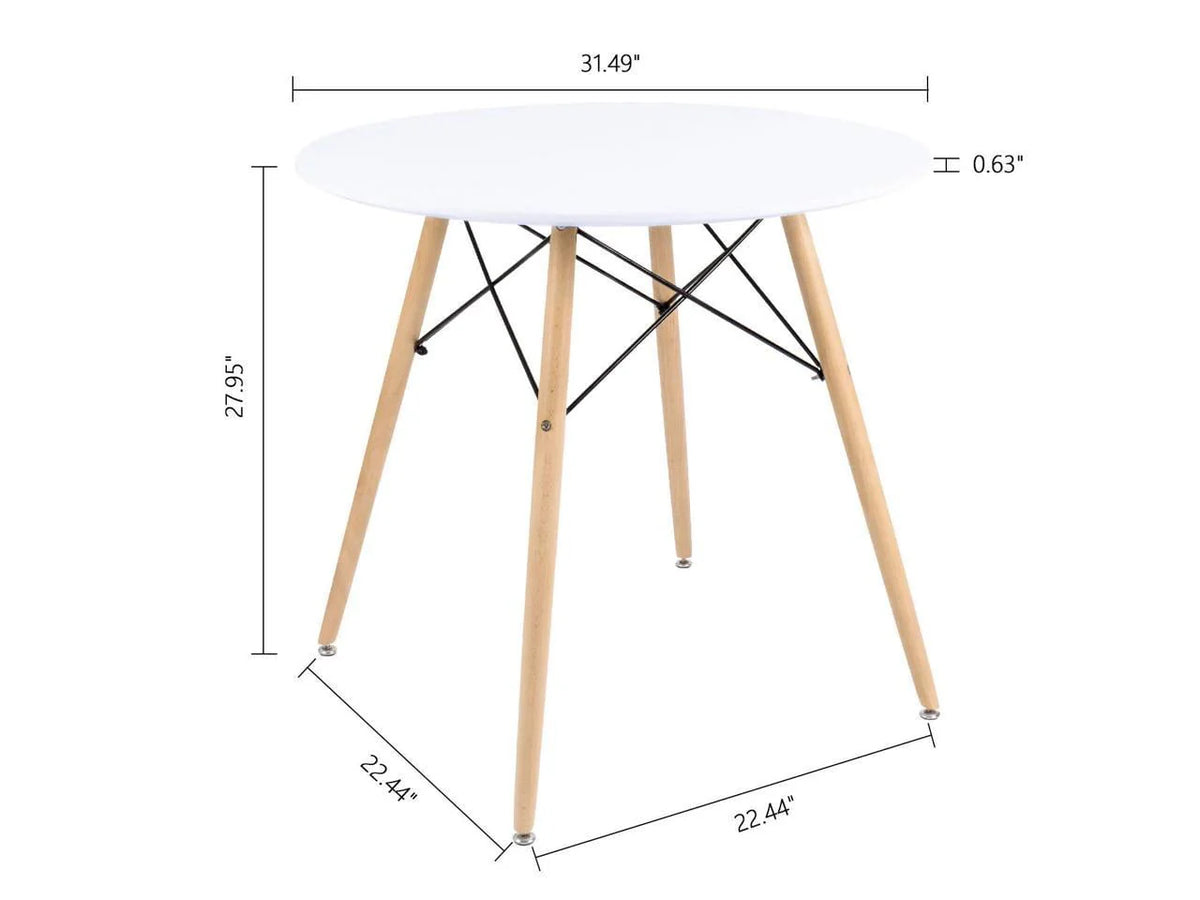 Lacoo Round Mid-Century Modern Dining Table