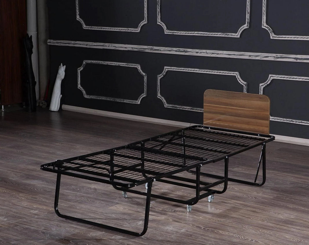TWIN FOLDING BED w/Headboard and 6 Inch Mattress