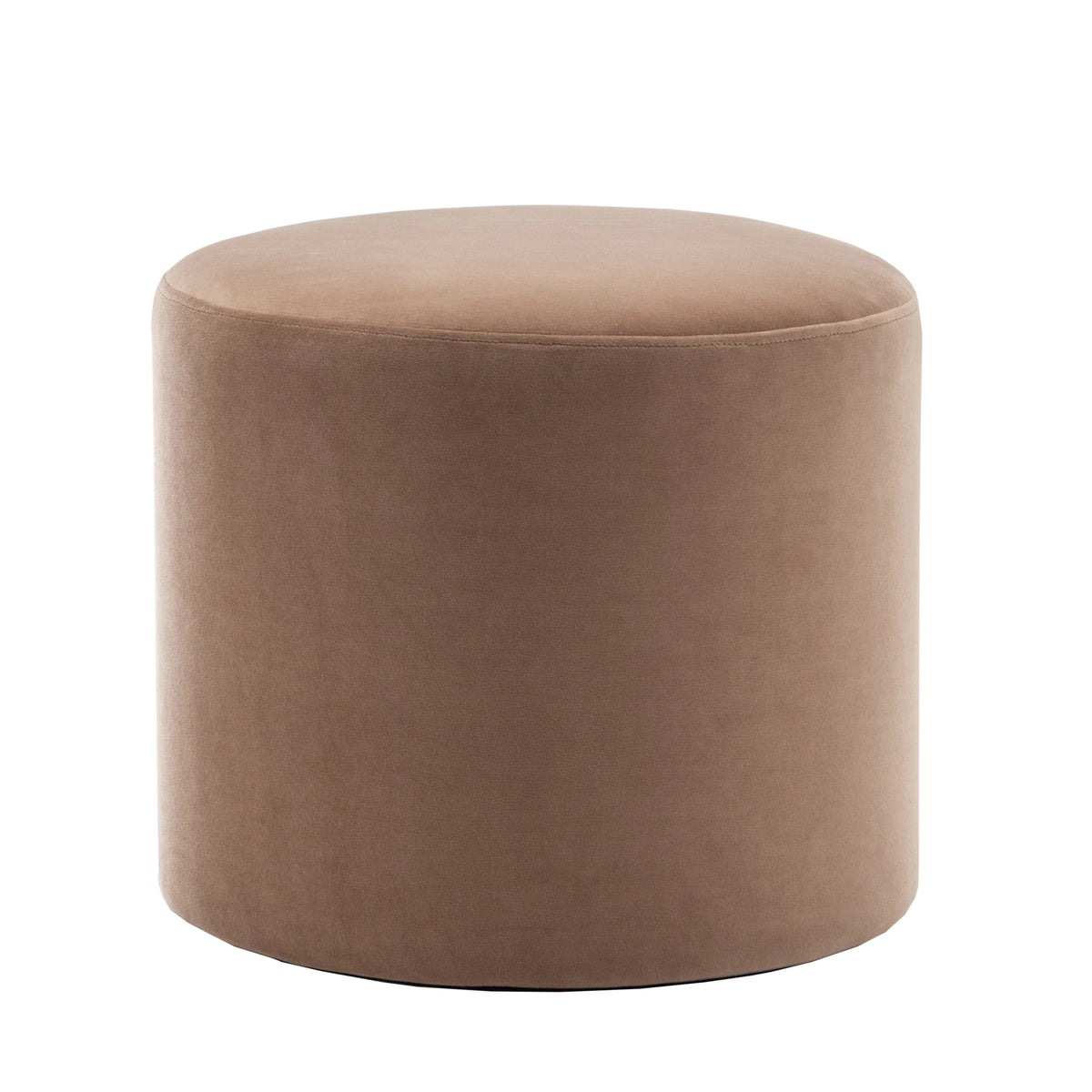 Wovenbyrd Round Pouf Ottoman with Foam Core, Gray �C Perfect for Living Room or Bedroom